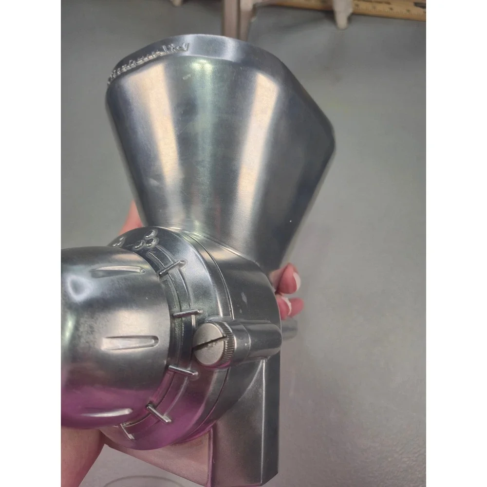 KitchenAid All Metal Grain Mill Stand Mixer Attachment WHC09 Silver Aluminum